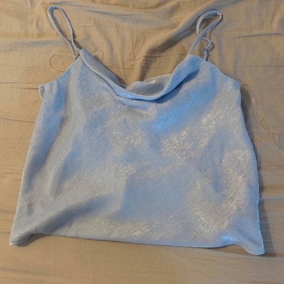 Cowl neck open back tie blouse - Picture 1 of 3